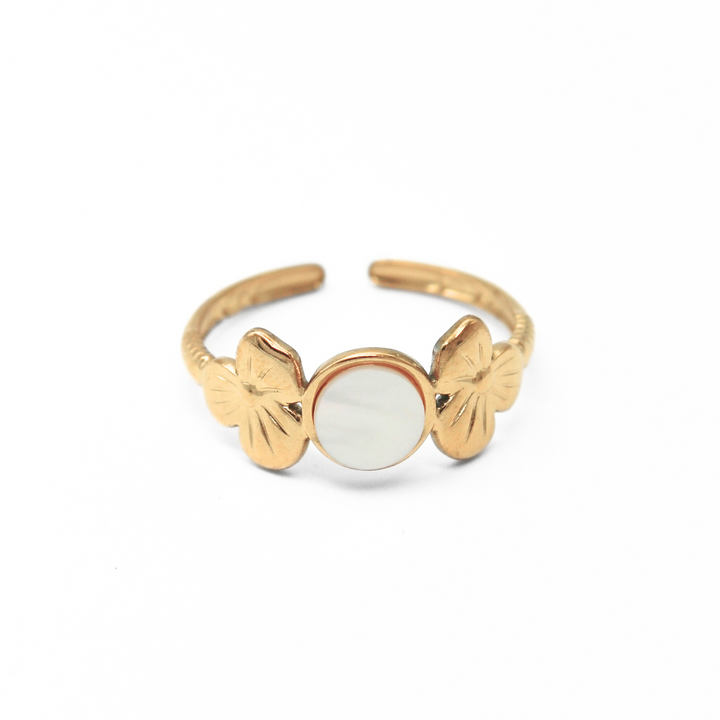 Flower Petal - Ring - Stainless Steel - Verstelbaar