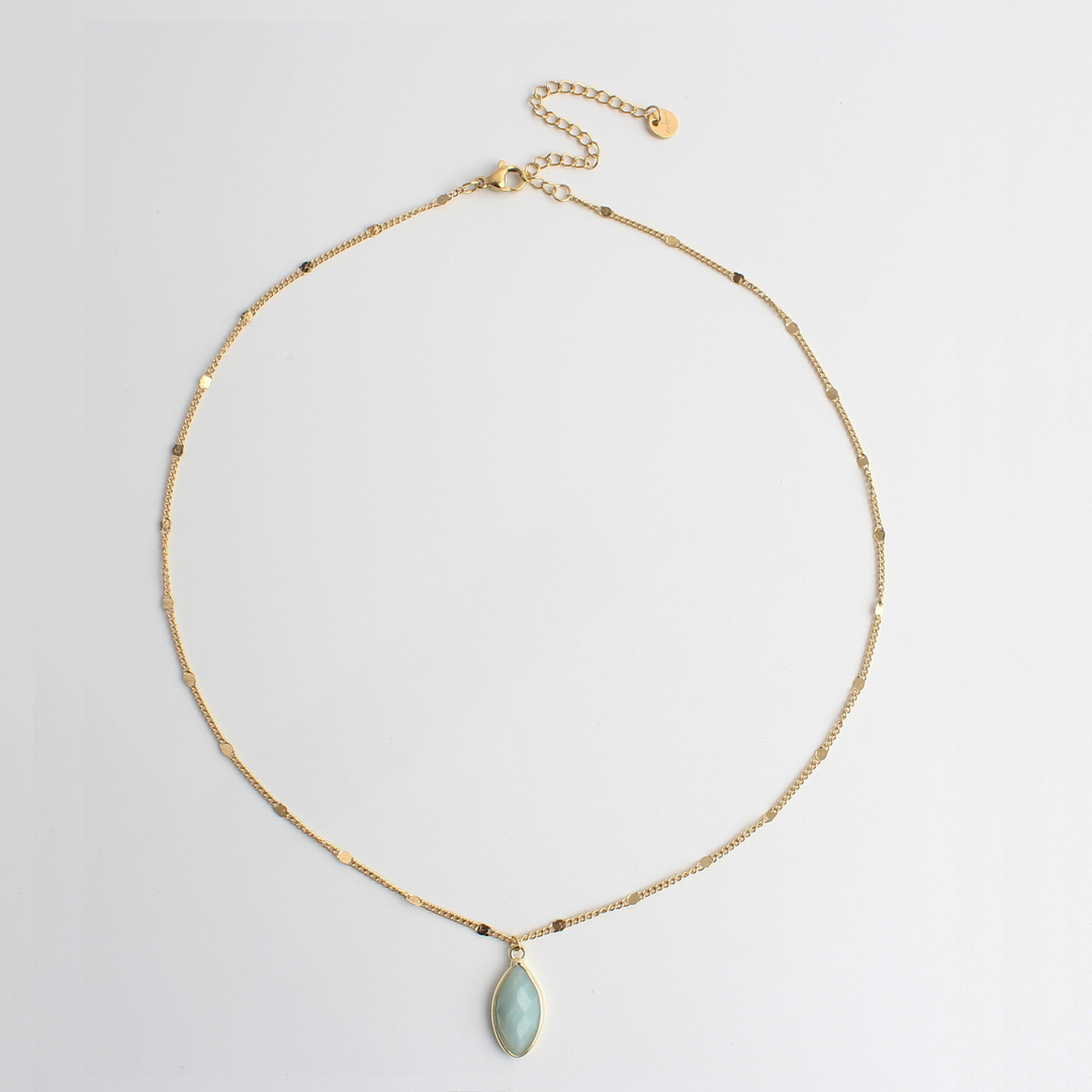 Dani - Necklace - Natural Stone- Stainless Steel