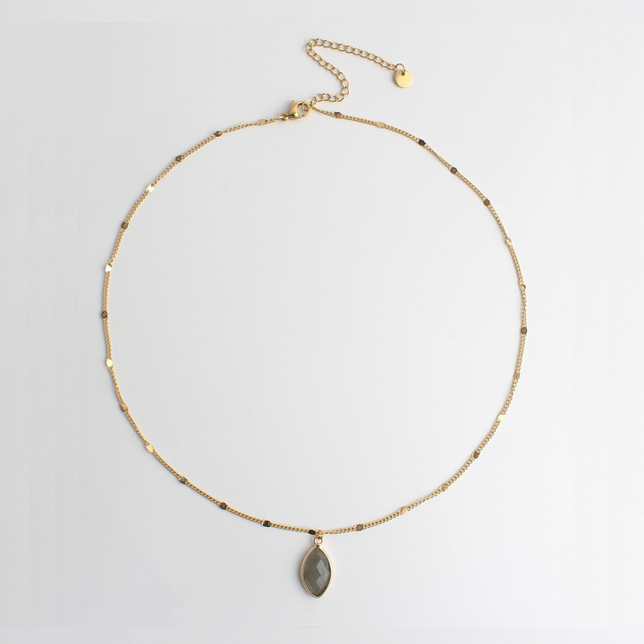 Dani - Necklace - Natural Stone- Stainless Steel