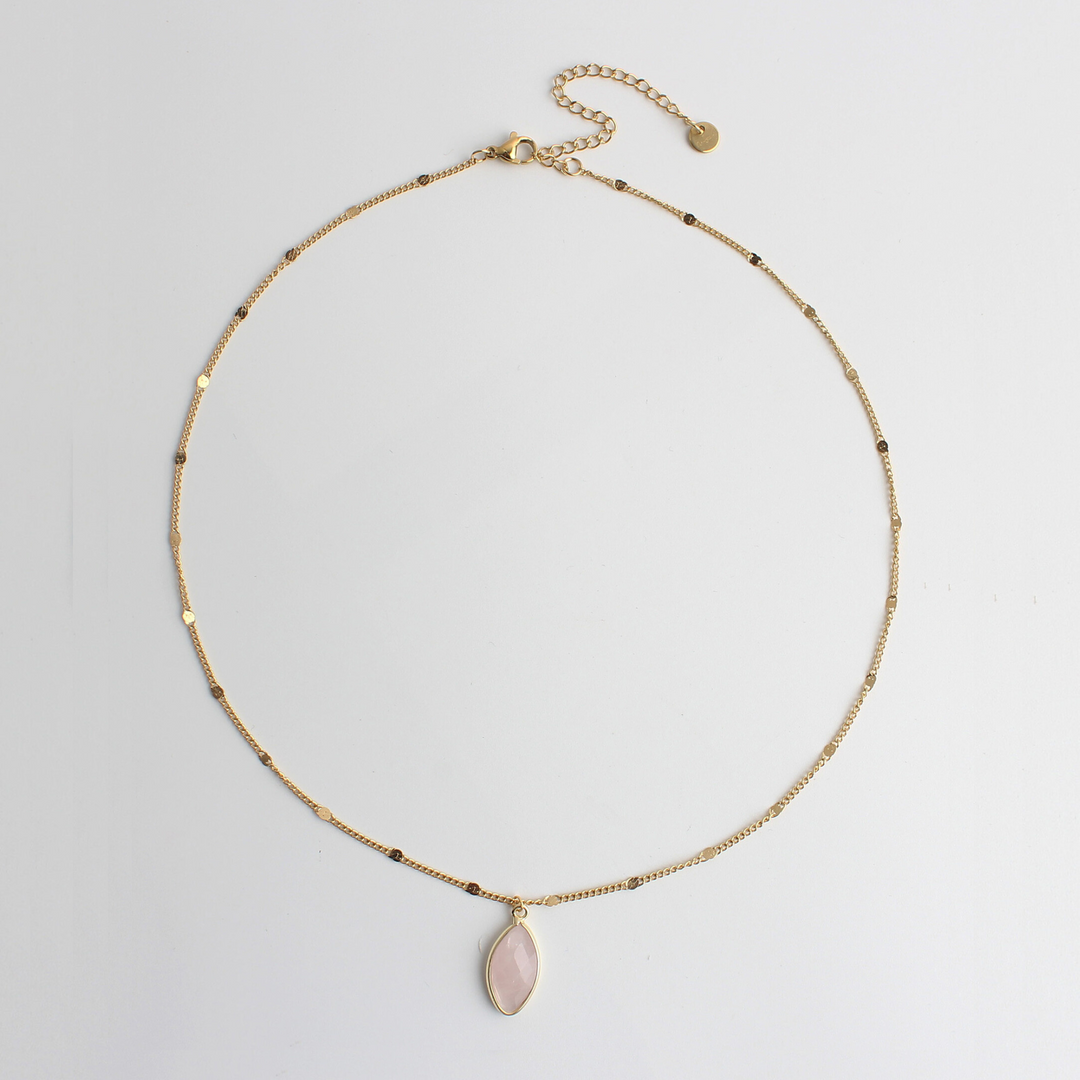 Dani - Necklace - Natural Stone- Stainless Steel