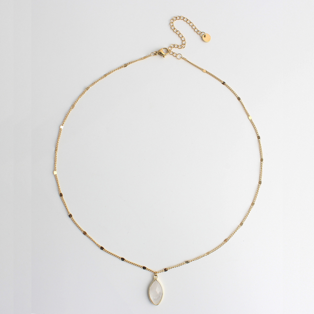 Dani - Necklace - Natural Stone- Stainless Steel