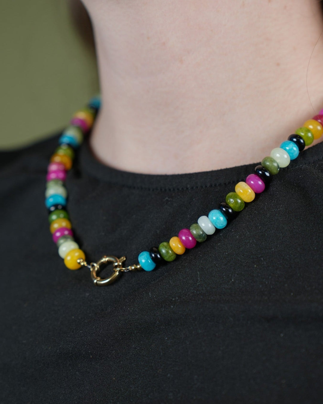 Solara - Necklace - Natural Stone - Stainless Steel