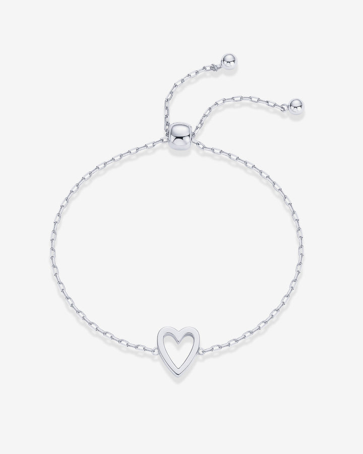 Heart Duo Charm Solitaire Bracelet