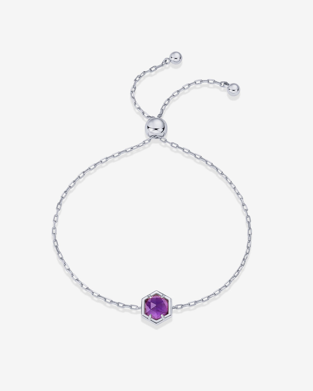 Gemstone Hexagon Bracelet