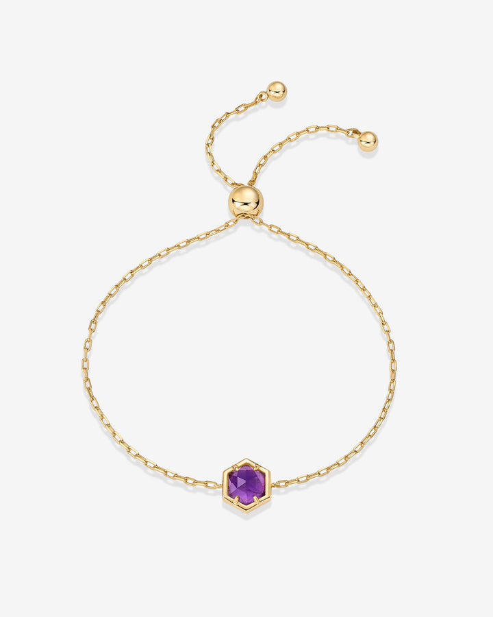 Gemstone Hexagon Bracelet