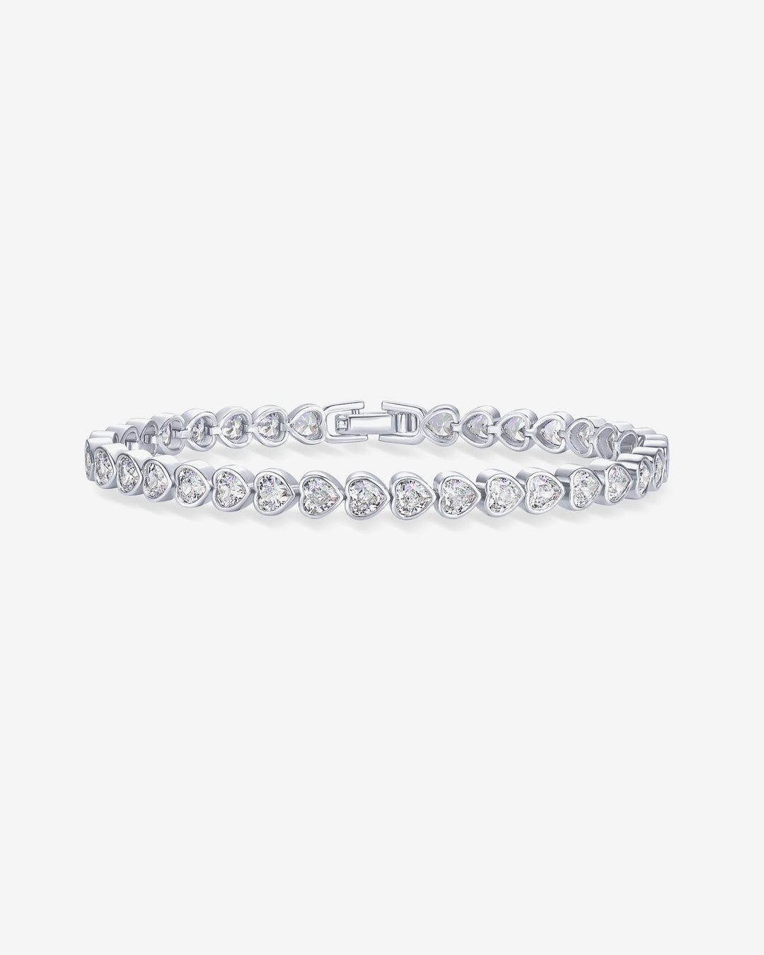 Heart-Shaped Tennis Bracelet