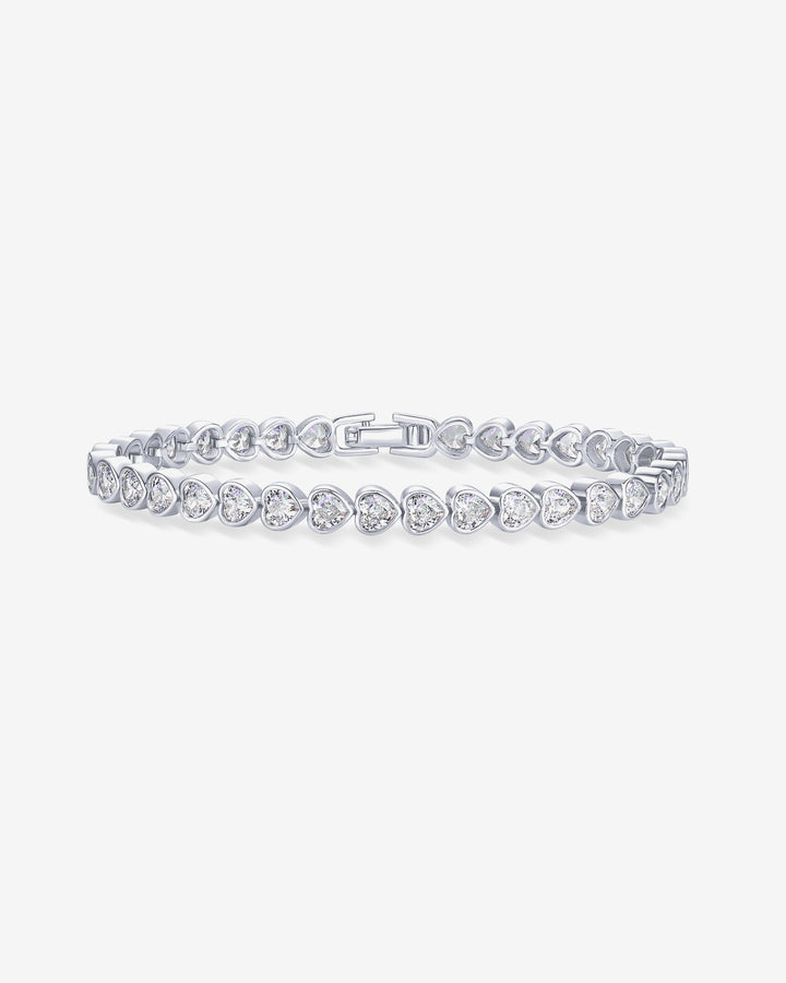 Heart-Shaped Tennis Bracelet