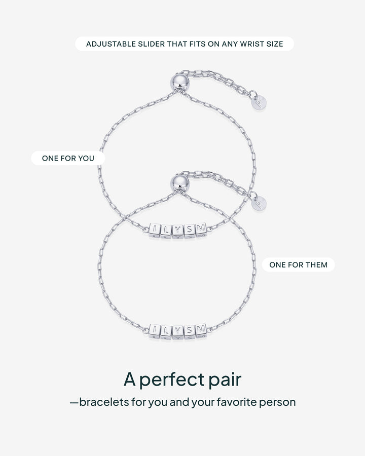 BFF-ILYSM Cube Bracelet