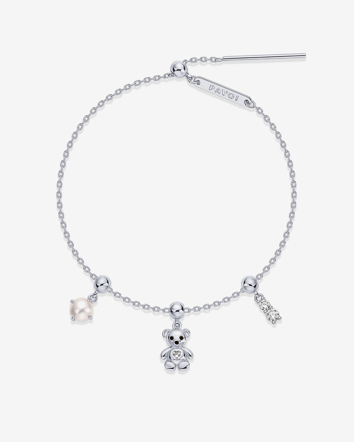 Charm Me Baby â€“ Bear & Pearl Charm Bracelet Set