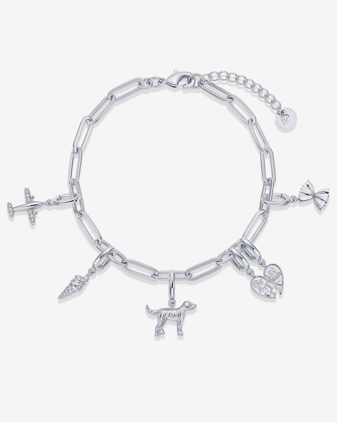 Cherished Connections Charm Paperclip Bracelet Set