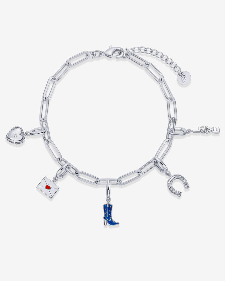 Western Meets Romantic vibes Charm Paperclip Bracelet Set