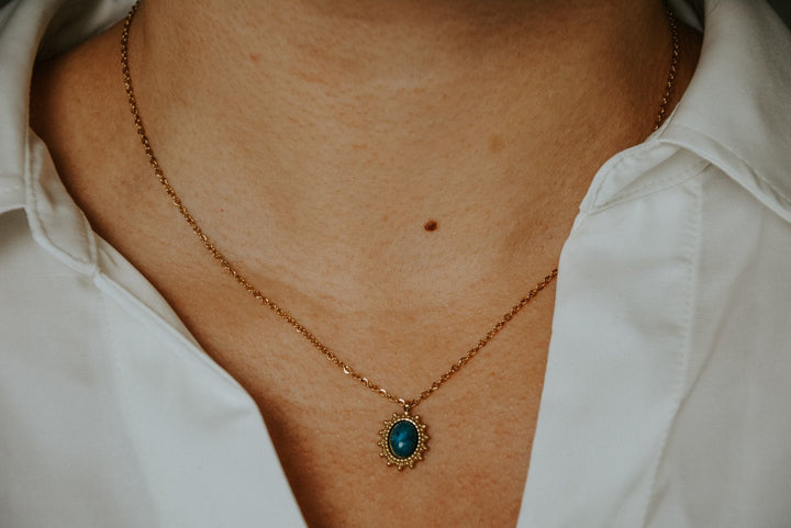 Jolie - Necklace - Natural Stone - Stainless Steel