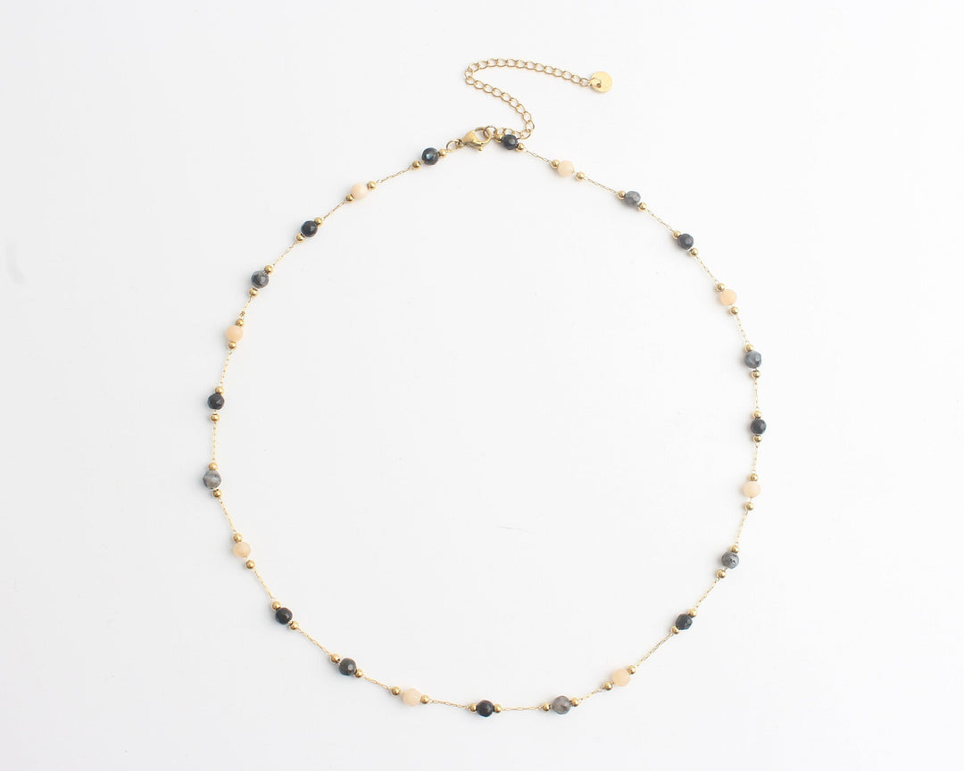 Sophia - Necklace - Natural Stone - Stainless Steel