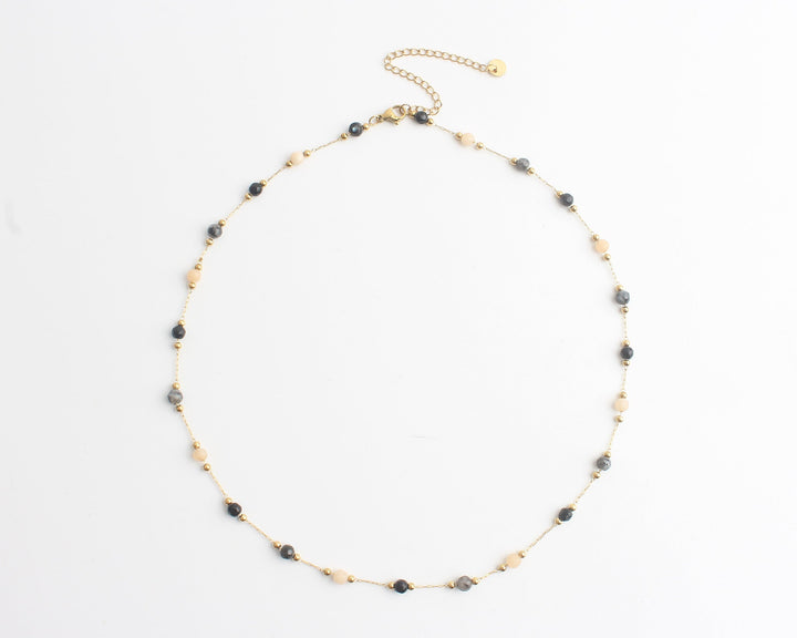 Sophia - Necklace - Natural Stone - Stainless Steel