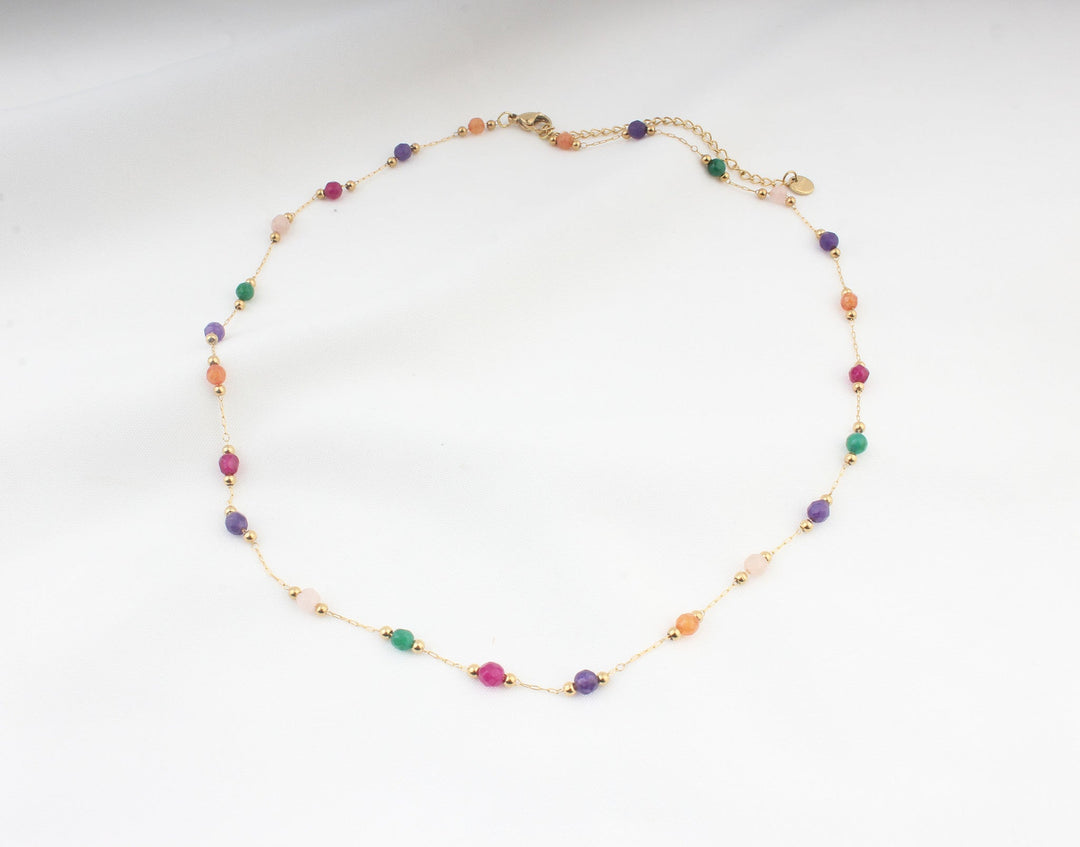 Sophia - Necklace - Natural Stone - Stainless Steel