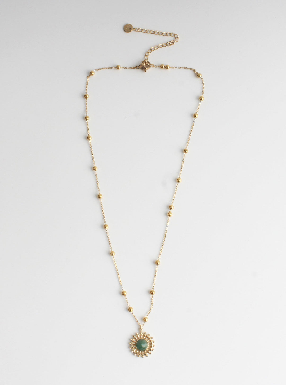 Jasmine - Necklace - Natural Stone - Stainless Steel