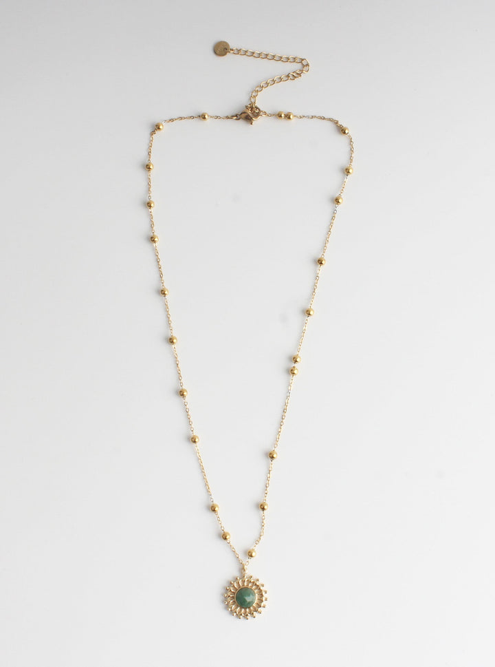 Jasmine - Necklace - Natural Stone - Stainless Steel