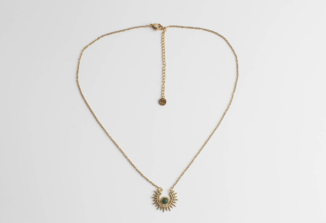 Xavi - Necklace - Natural Stone - Stainless Steel
