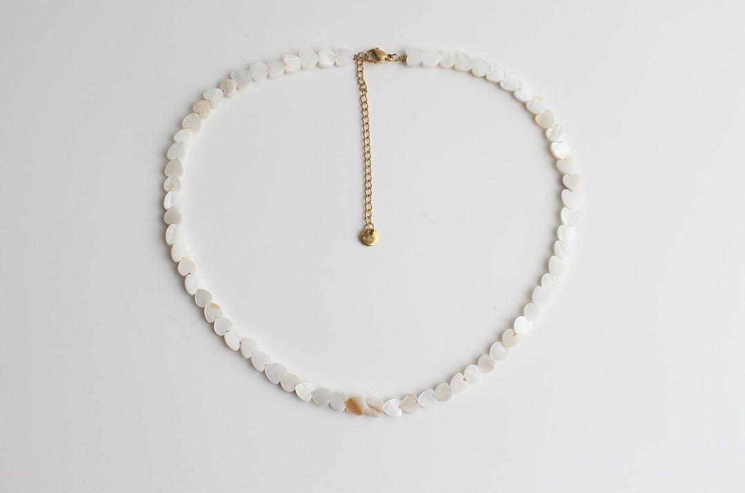 Heart To Heart - Necklace - Natural Stone - Stainless Steel