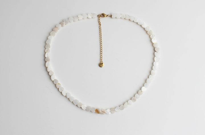 Heart To Heart - Necklace - Natural Stone - Stainless Steel