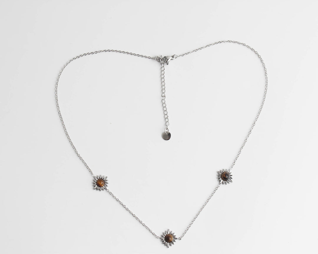 Louelle - Necklace - Natural Stone - Stainless Steel