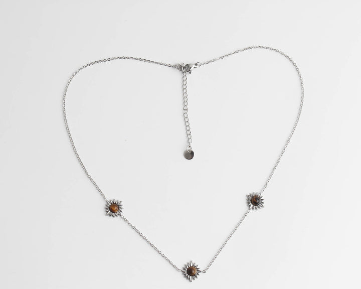 Louelle - Necklace - Natural Stone - Stainless Steel
