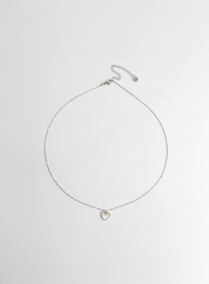 Small Shell Heart - Necklace - Stainless Steel