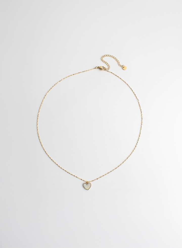 Small Shell Heart - Necklace - Stainless Steel