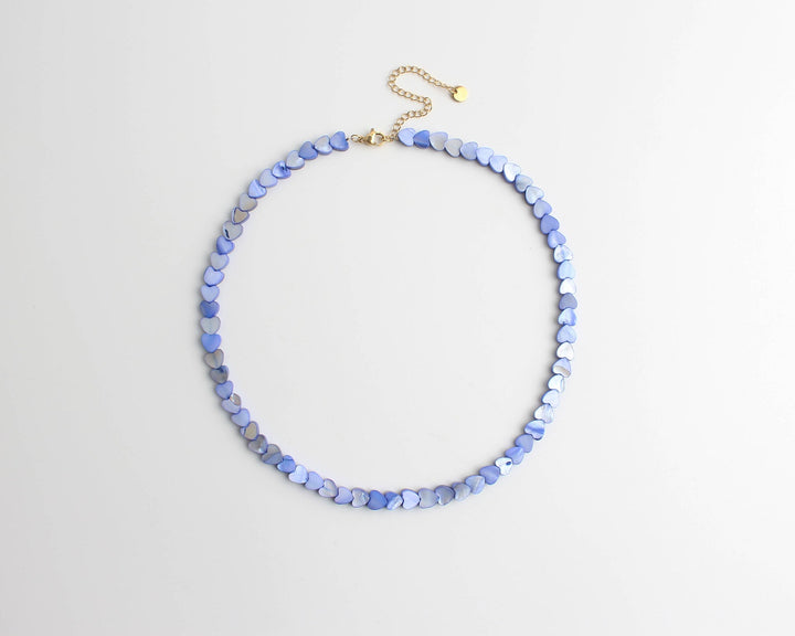 Heart To Heart - Necklace - Natural Stone - Stainless Steel