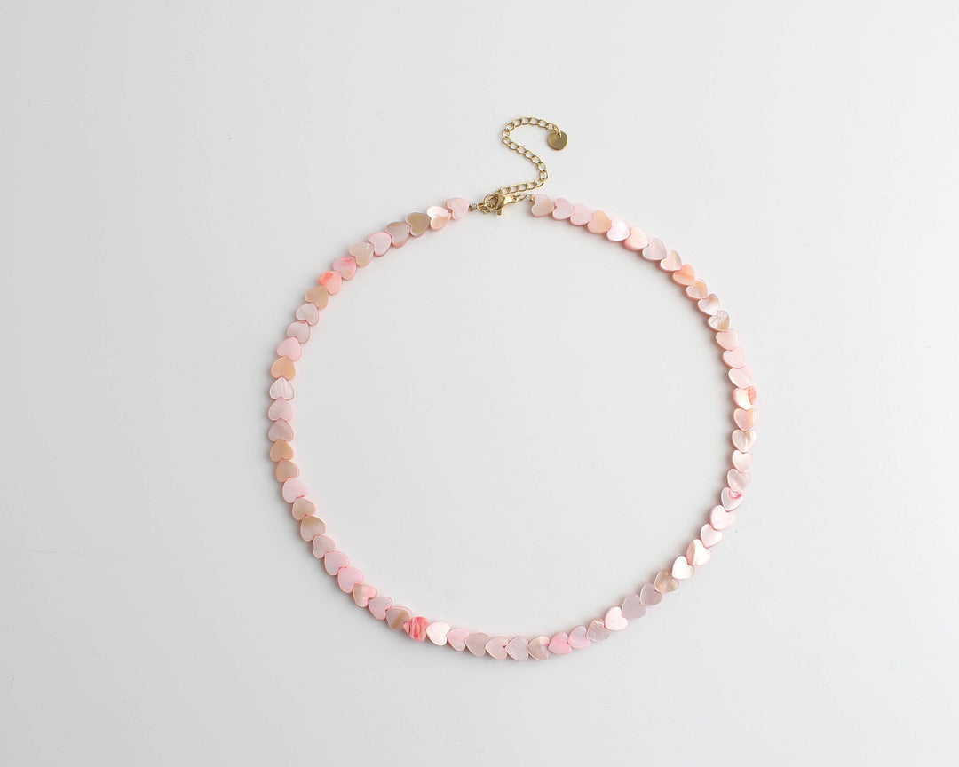 Heart To Heart - Necklace - Natural Stone - Stainless Steel