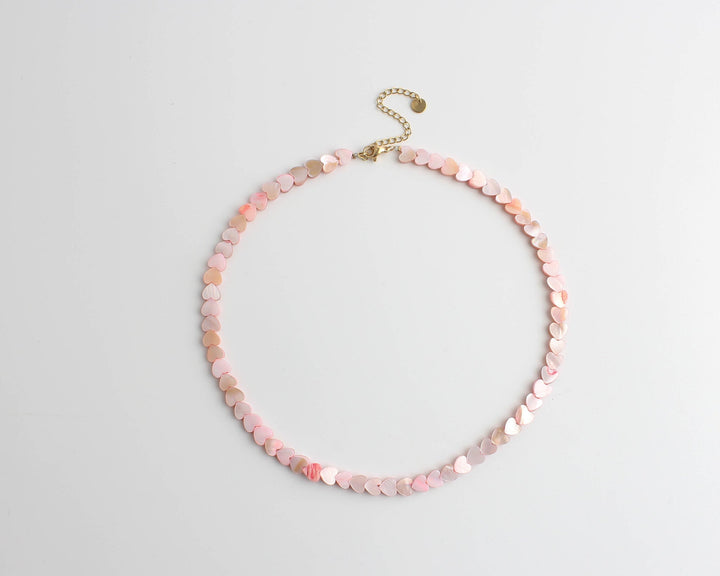 Heart To Heart - Necklace - Natural Stone - Stainless Steel