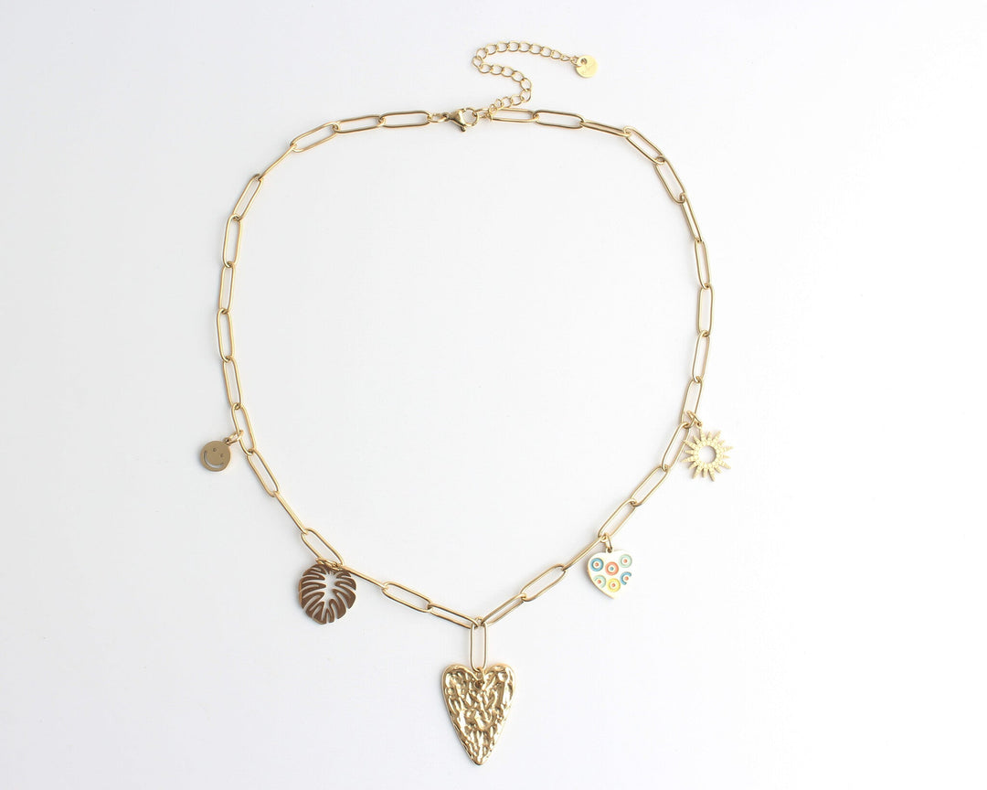 Summer Hearts - Necklace - Stainless Steel