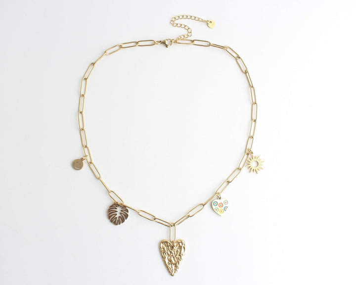 Summer Hearts - Necklace - Stainless Steel