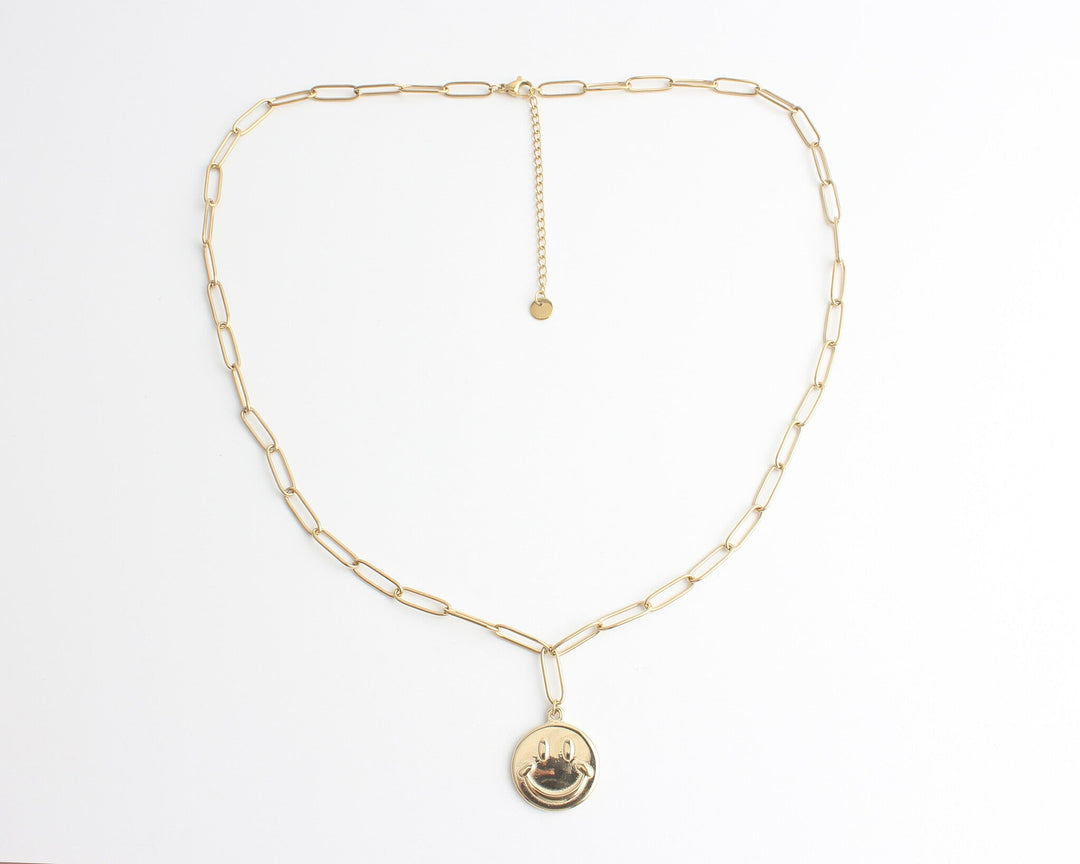 Happy - Necklace - Stainless Steel