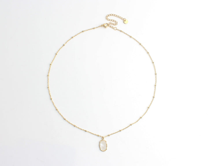 Evelyn - Necklace - Natural Stone - Stainless Steel