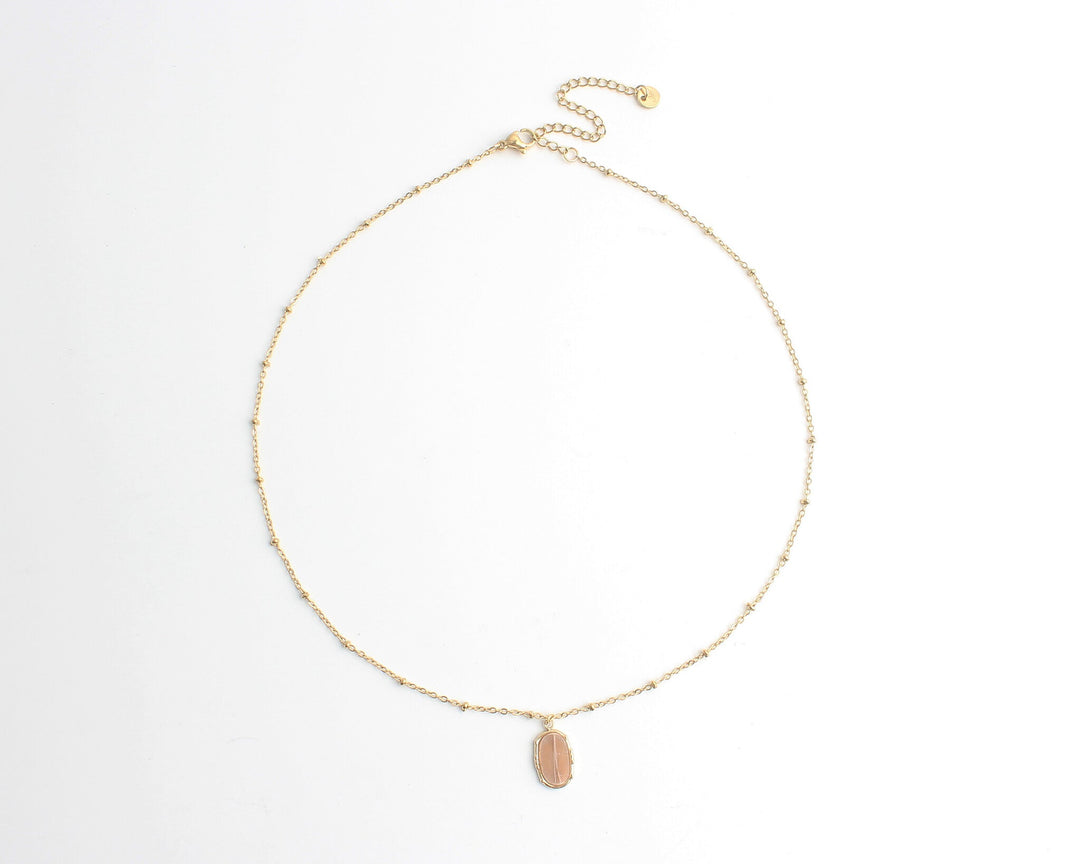 Evelyn - Necklace - Natural Stone - Stainless Steel
