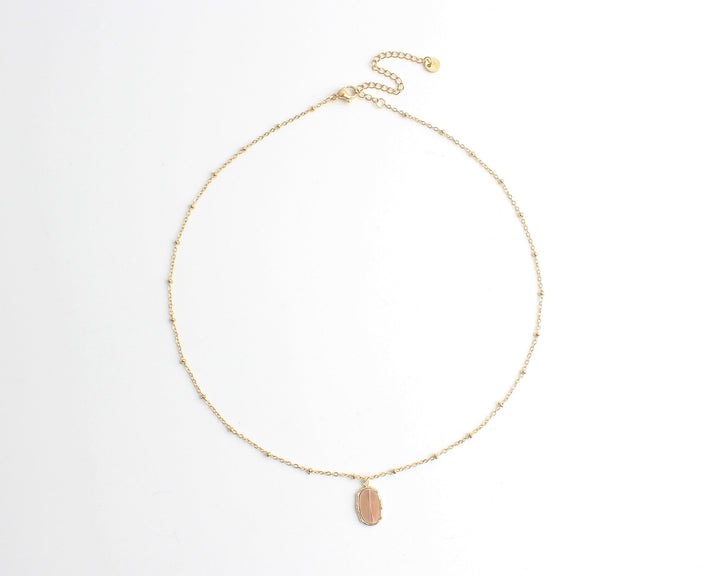 Evelyn - Necklace - Natural Stone - Stainless Steel