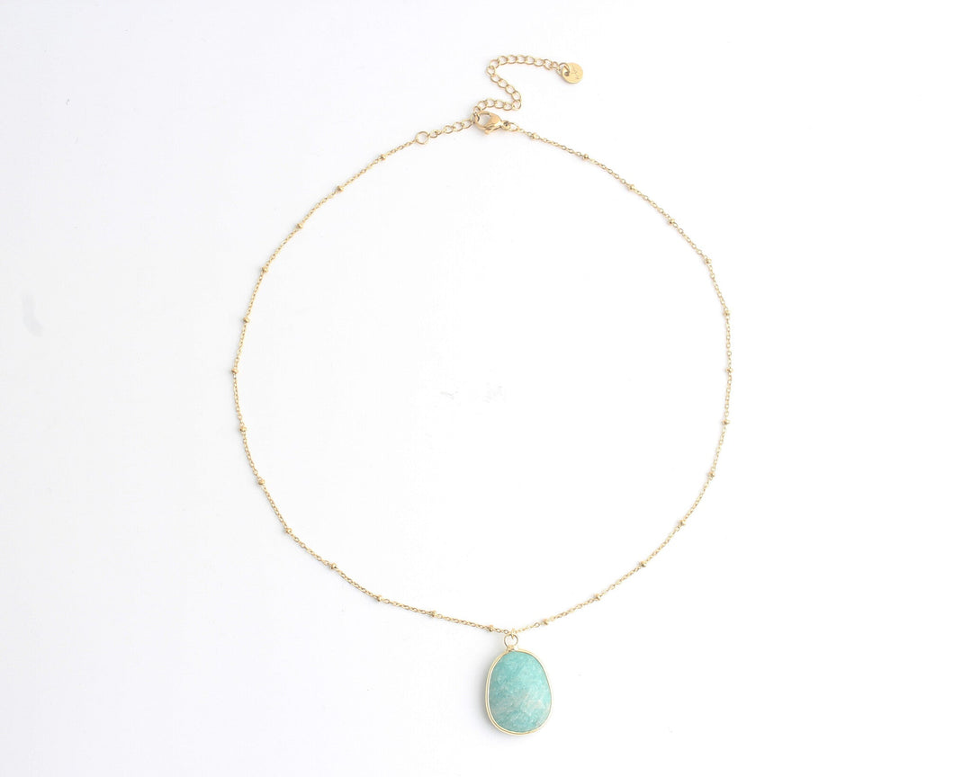 Edita - Necklace - Natural Stone - Stainless Steel