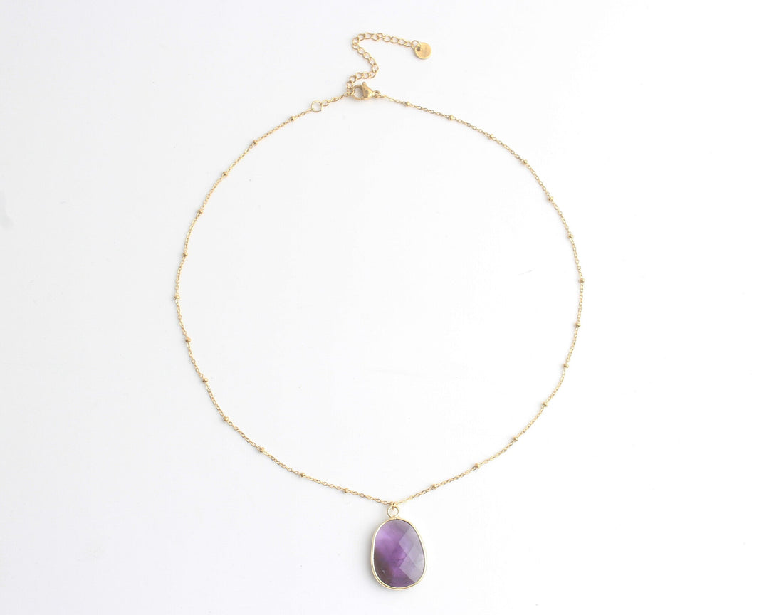 Edita - Necklace - Natural Stone - Stainless Steel