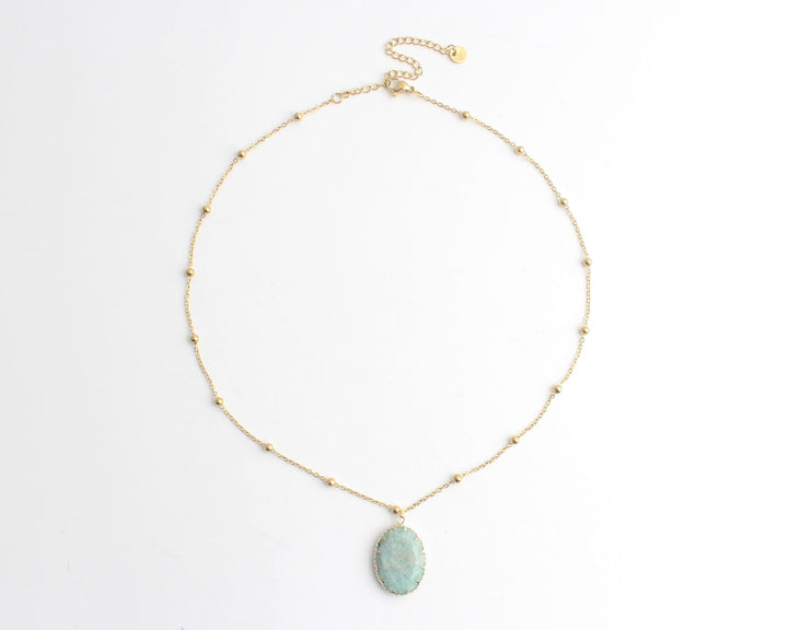 Darla - Necklace - Natural Stone - Stainless Steel
