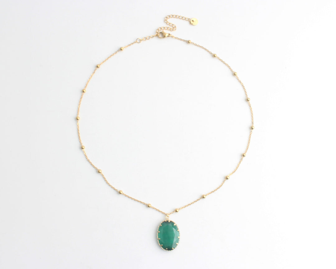 Darla - Necklace - Natural Stone - Stainless Steel