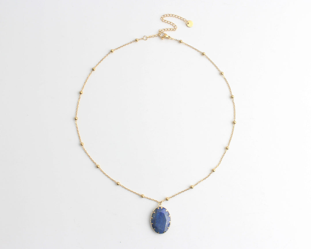 Darla - Necklace - Natural Stone - Stainless Steel
