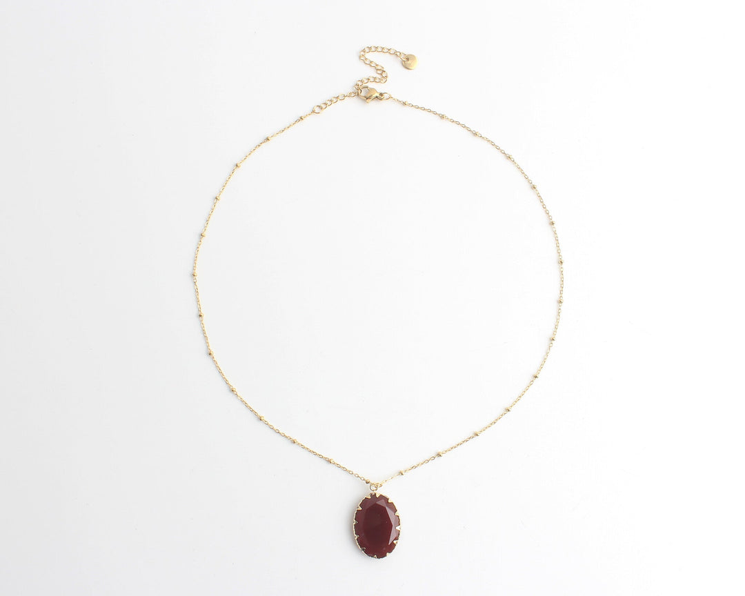 Darla - Necklace - Natural Stone - Stainless Steel