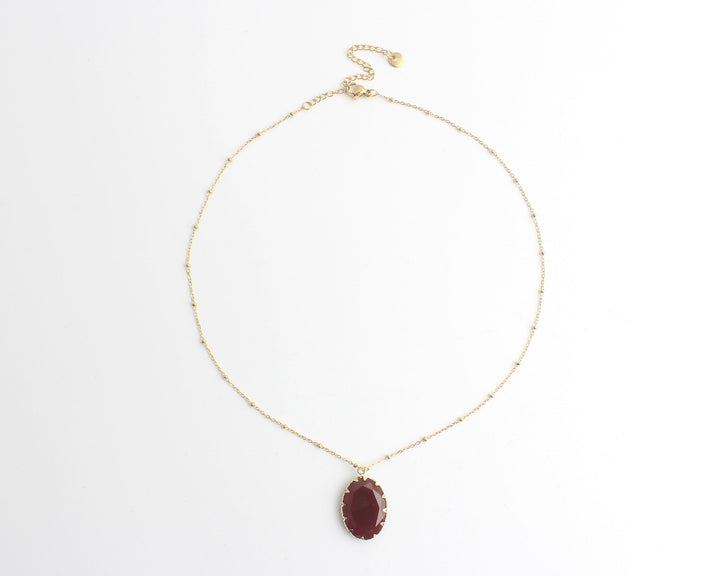Darla - Necklace - Natural Stone - Stainless Steel