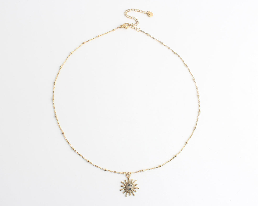 Sunny - Necklace - Stainless Steel - Natural Stone