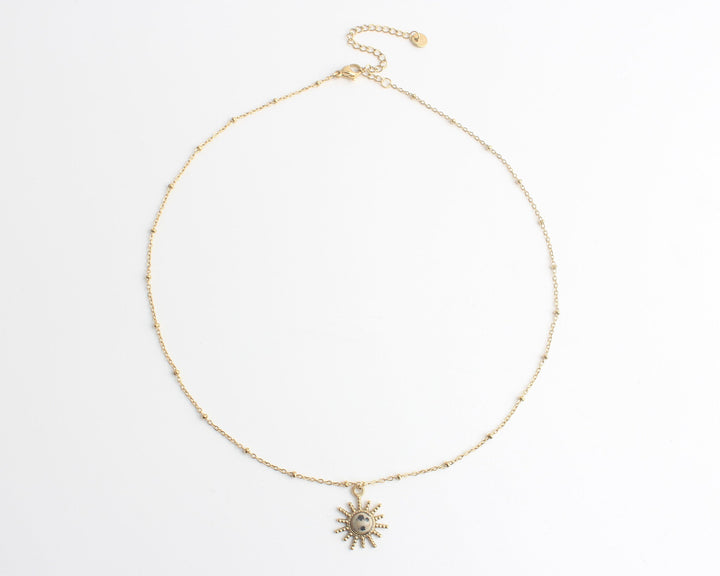 Sunny - Necklace - Stainless Steel - Natural Stone