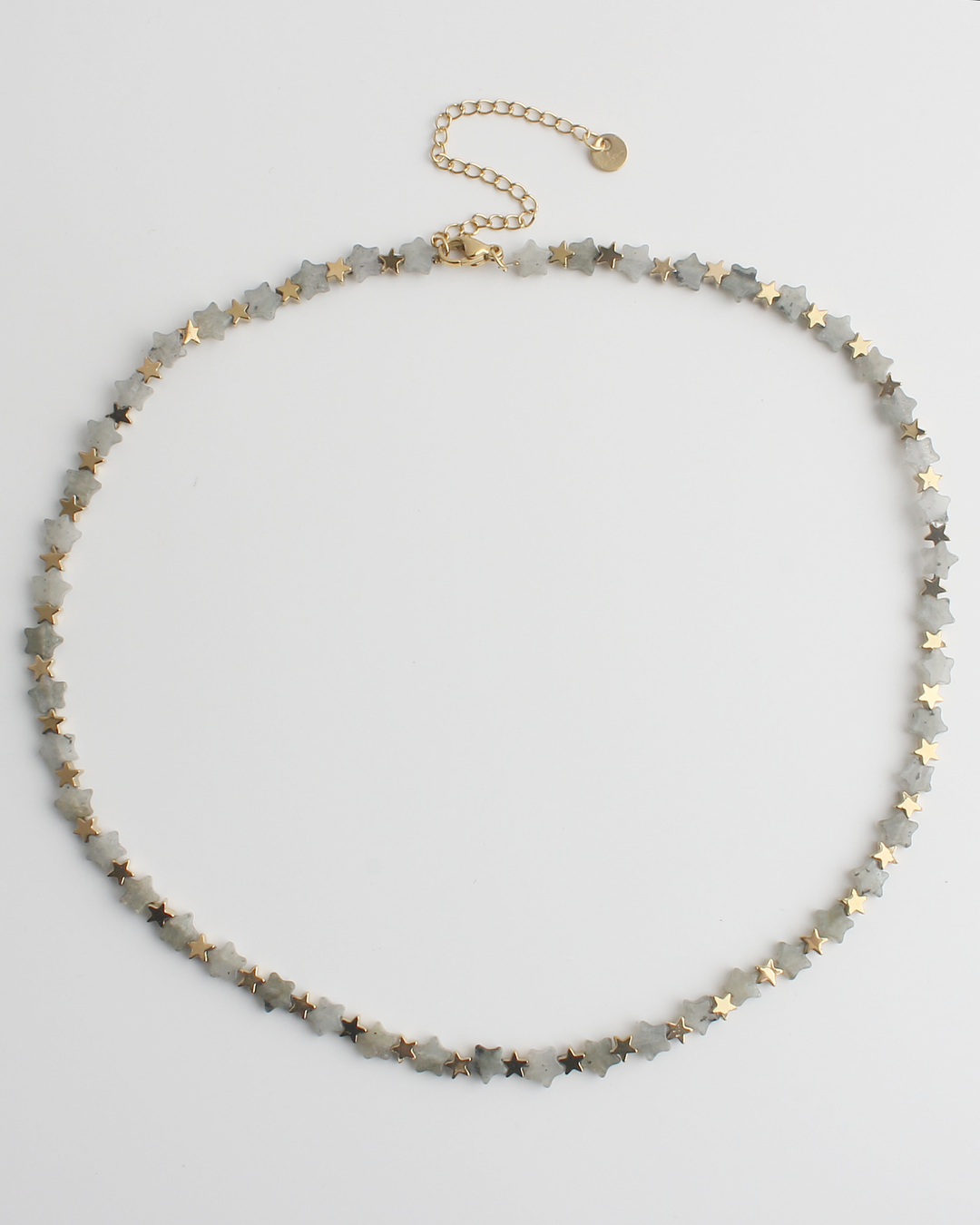 Stargazing - Necklace - Natural Stone - Stainless Steel