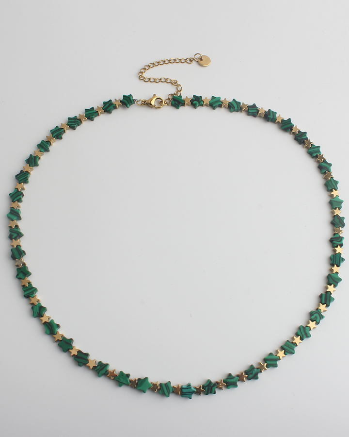 Stargazing - Necklace - Natural Stone - Stainless Steel
