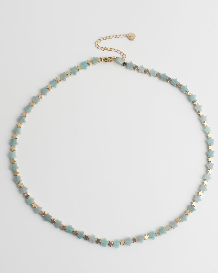 Stargazing - Necklace - Natural Stone - Stainless Steel