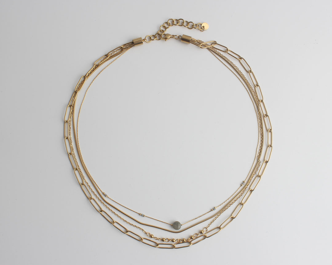 Eloise - Necklace - Natural Stone - Stainless Steel